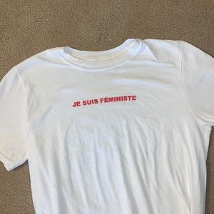 ‘JE SUIS FEMINISTE’. RADICAL GIRL GANG Feminist T Sz Small